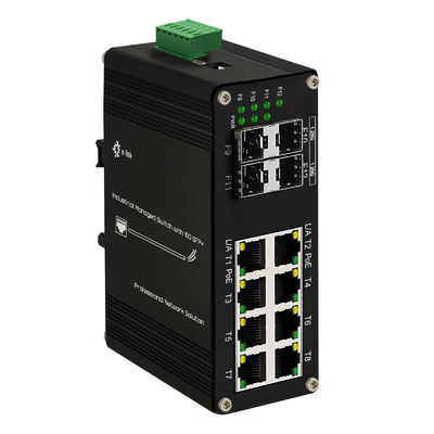 Industrial 240 Watt Managed PoE Switch 8 Port 10/100/1000T 802.3at To 4-Port 1000X SFP
