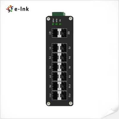 Managed Gigabit SFP Switch 12 Ports 2 Uplinks for Harsh Industrial Networks
