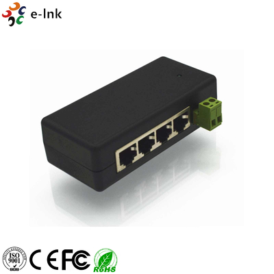4-Port Passive PoE Power Supply Injector for Cameras APs 100m Range