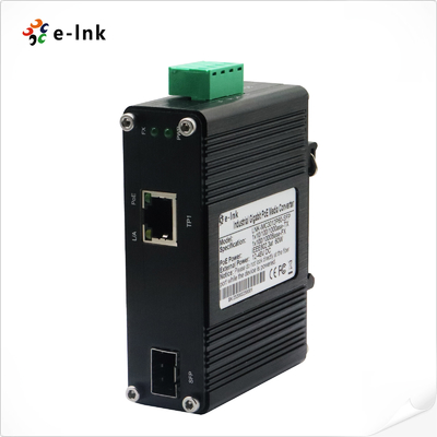 SFP 60W POE Fiber Media Converter 100/1000BASE-X EN55022