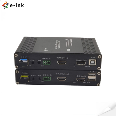 HDMI Fiber Optic Extender 20km Single Fiber 1080P KVM RS232 Audio Transmission