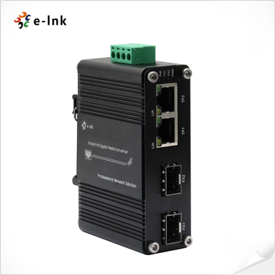 Micro 24VDC Industrial SFP Optical Switch DIN Rail Type Hardened Grade 2-port RJ45 2 SFP Port