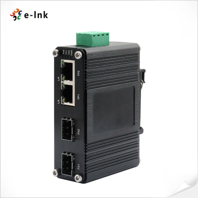 Micro 24VDC Industrial SFP Optical Switch DIN Rail Type Hardened Grade 2-port RJ45 2 SFP Port