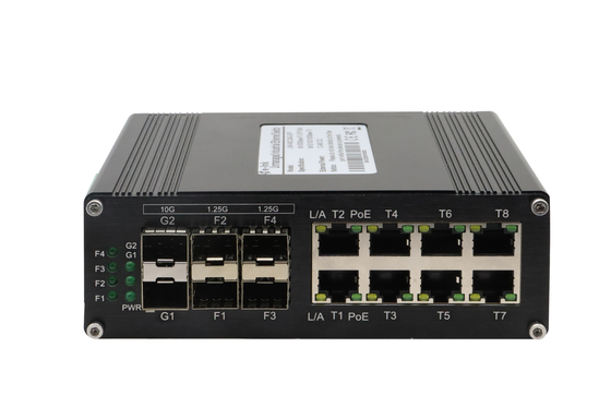 Industrial 8-Port 10/100/1000Base-T + 6-Port 1000Base-X SFP Hardened Ethernet Switch