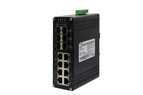 Industrial 8-Port 10/100/1000Base-T + 6-Port 1000Base-X SFP Hardened Ethernet Switch