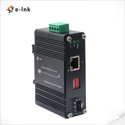 Compact Size Industrial 10G Media Converter SFP+ RJ45 Port Wide Temperature
