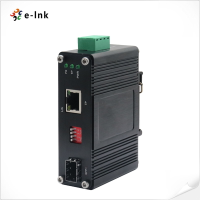 Compact Size Industrial 10G Media Converter SFP+ RJ45 Port Wide Temperature