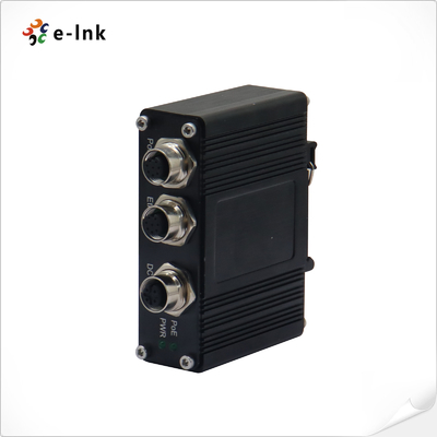 Industrial M12 PoE Injector EN50155 Certified Vibration Resistant Wide Voltage Fanless Design