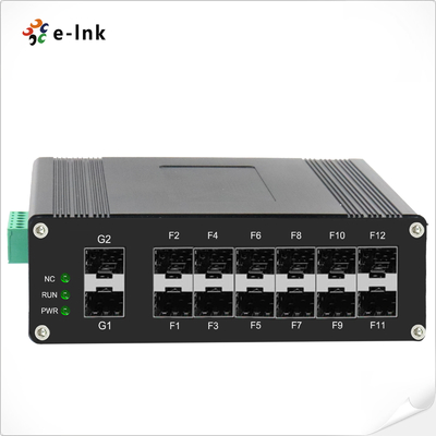 Managed Gigabit SFP Switch 12 Ports 2 Uplinks for Harsh Industrial Networks
