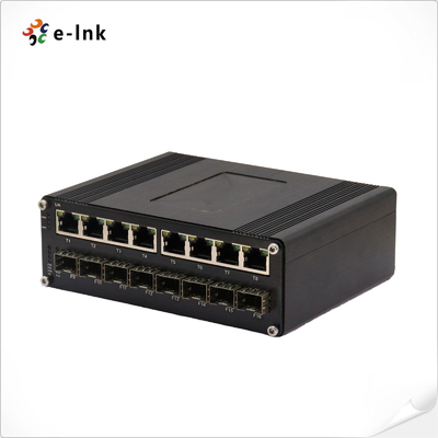 Managed Industrial Switch 8 SFP 8 RJ45 Ports Rugged Remote Connectivity