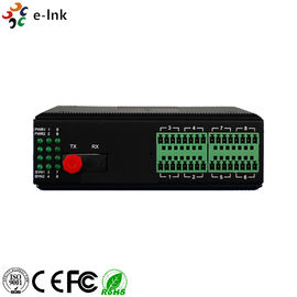 DIN Rail 1Ch Contact Closure Ethernet To Fiber Media Converter FC / SM Dual Fiber