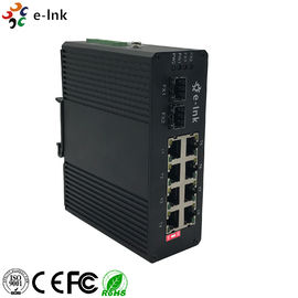 48VDC Industrial Ethernet POE Switch 8 RJ45 Ports 2 SFP Ports Redundant Power Inputs