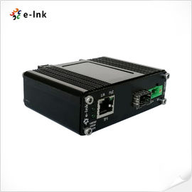 Light Weight Fast Ethernet Media Converter 1 Port 100/1000X SFP To 1 Port 10/100/1000T 90W PoE+