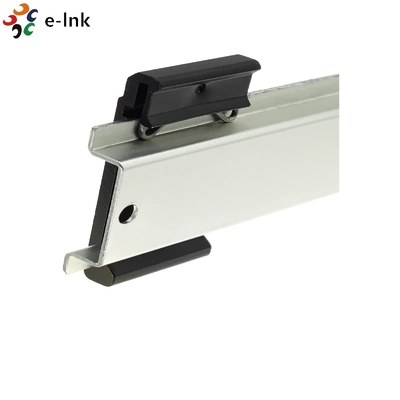 Sandblasting DIN Rail Mount Clip Black Aluminum International Standard 35mm