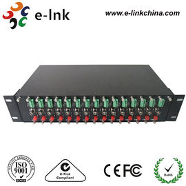 16スロット 19インチ 2U CCTV ファイバーオプティックビデオコンバータ レイク・チェシ