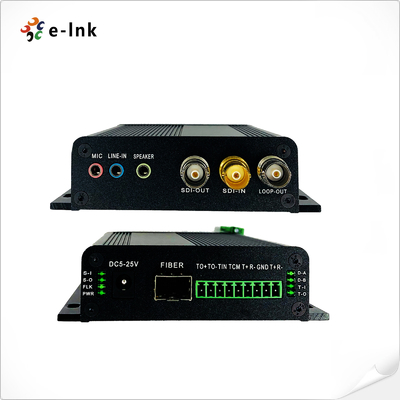 1Ch 2方向 3G-SDI ループアウト + 1Ch タリー + 2Ch 2方向 RS485 または RS422 + 2Ch ステレオオーディオ + 1Ch マイクロフォン ファイバー変換器