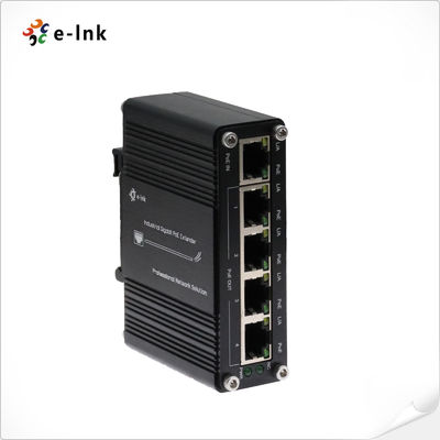 産業用 1 ポート PoE+ から 4 ポート ギガビット エクステンダー 30W IP40 DIN-Rail